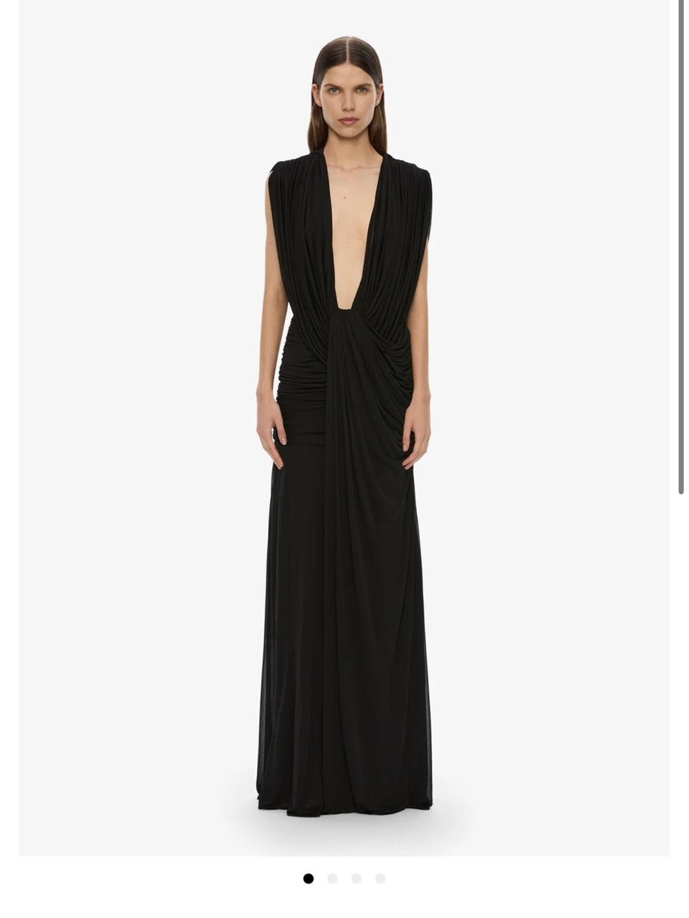 Christopher Esber Ripple Drape Gown in Black